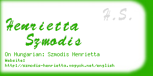 henrietta szmodis business card